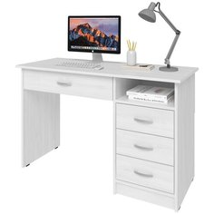 Письменный стол СитиМебель с 3 ящиками и ящиком под столешницей, ШхГ: 120х50 см, цвет: белый