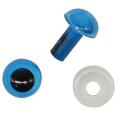 Глазки пластиковые с фиксатором 6мм, 24шт/упак (голубой) АЙРИС пресс