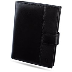 Портмоне Dimanche Classic 001, натуральная кожа черный