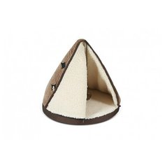 Лежак для кошек закрытый TRAMPS "Юрта", бежевый, 45х45х50см (Великобритания)! Scruffs