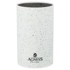 Agness Подставка для ножей универсальная 11 х 18 см белый