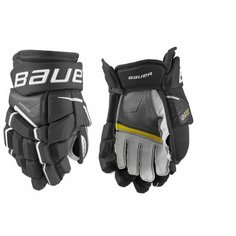 Хоккейные перчатки BAUER Supreme Ultrasonic JR подростковые(11 / черно-белый/11) Бауэр