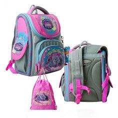 Школьный ранец со сменкой ACROSS розовый