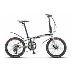 Городской велосипед STELS Pilot 680 MD 20 V010 (2019) темно-серебристый/черный 10" (требует финальной сборки)