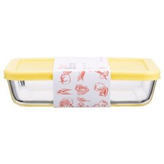 Контейнер для еды Smart Solutions стеклянный 700 мл желтый JV700RC