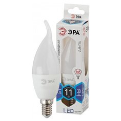 Лампа светодиодная ЭРА LED BXS-11W-840-E14 (диод, свеча на ветру, 11Вт, нейтр, E14) ERA