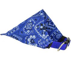 Ошейник нейлон с косынкой 15мм*25/40см синий Каскад