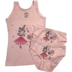 Комплект для девочки (майка 1 шт., трусики 2шт.) Baykar, арт. 4928-5926-2, разм. 4, рост 134-140