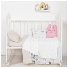 Плед двухслойный Крошка Я Grey star, 85*100 см, велсофт