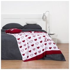 Вязаный плед Этель Heart, 110*140 см, 100% полиэстер