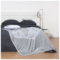 Вязаный плед Этель Сердце, 110*140 см, 100% полиэстер