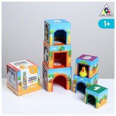 Обучающая игра Лас Играс "Умные кубики, Животные фермы", 1+