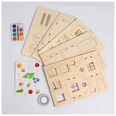 Деревянная сборная модель Школа талантов "Деревянный домик своими руками"