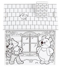 Домик-раскраска ZABIAKA "Терем-теремок", 3 в 1