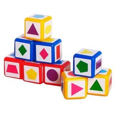 Кубики ZABIAKA обучающие, "Учим цвета и формы"