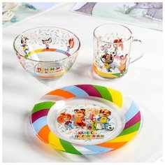 Набор детской посуды Sima-land "Барбоскины", 3 предмета Сима ленд