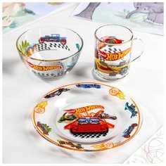 Набор детской посуды Sima-land Hot Wheels, 3 предмета Сима ленд