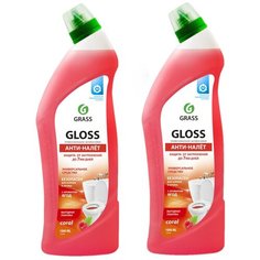 Чистящий гель для ванны и туалета "Gloss coral" 1000мл, 2 шт. Grass