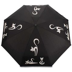 Женский зонт механический с проявляющимся рисунком 611 Black Dolphin