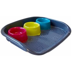 Поднос с 3 мисками Lilli Pet Pet bar Trio для животных