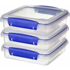 Контейнер для сендвичей "Sistema", Klip it, синий, 1643