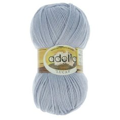 Пряжа Adelia "LUCAS" 70% шерсть, 30% акрил №17 св.серый - 5 мотков по 100 г