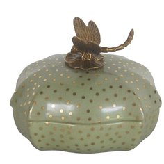 Шкатулка со стрекозой 14x10x10см ГЛАСАР