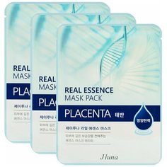 Набор: Тканевая маска с плацентой, 25мл, Jluna, 3 шт Juno