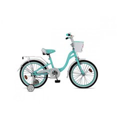 Детский велосипед MaxxPro FLORINA 18" зелёно-белый с боковыми колесами