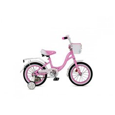 Детский велосипед MaxxPro FLORINA 14" розово-белый с боковыми колесами