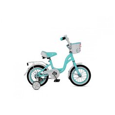 Детский велосипед MaxxPro FLORINA 12" зелено-белый с боковыми колесами