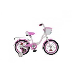 Детский велосипед MaxxPro FLORINA 14" бело-розовый с боковыми колесами