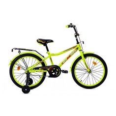 Детский велосипед MaxxPro ONIX 20 жёлто-чёрный с боковыми колесами
