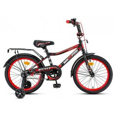Детский велосипед MaxxPro ONIX 18" чёрно-красный с боковыми колесами
