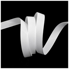 Лента Ideal репсовая в рубчик шир.12мм цв. 029 (001) белый уп.27,42м