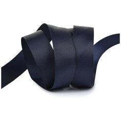 Лента Ideal репсовая в рубчик шир.20мм цв. 372 черно-синий уп.27,42м