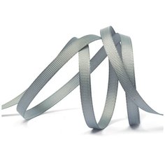 Лента Ideal репсовая в рубчик шир.6мм цв. 012 (096) серый уп.27,42м