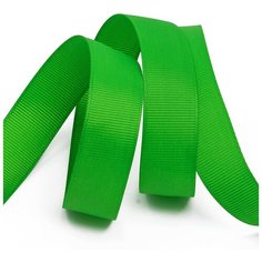 Лента Ideal репсовая в рубчик шир.25мм цв. 579 (119) ярк.зеленый уп.27,42м