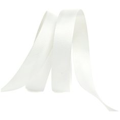 Лента Ideal репсовая в рубчик шир.15мм цв. F102 молочный уп.27,42м