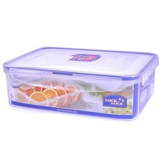 LocknLock Контейнер Rectangular HPL826M 2.1 л, 18x24.8 см, синий/прозрачный