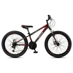 Велосипед MaxxPro STEELY 24 PRO чёрно-красный