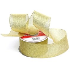 Лента IDEAL с люрексом ТВ-ЛЮР шир.20мм цв.золото уп.22,85 м