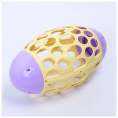 Развивающая игрушка-погремушка Крошка Я "Мяч овал", эластичный (4328880)