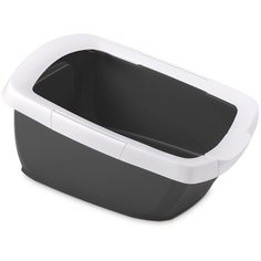 IMAC туалет-лоток для кошек FUNNY с высокими бортами 62х49,5х33h см, антрацит