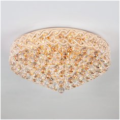 Люстра с хрусталем Eurosvet 3296/16 золото / прозрачный хрусталь Strotskis