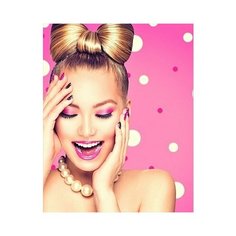 Алмазная мозаика "Гламурная девушка" Рыжий кот