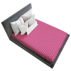 Простыня натяжная Ambesonne с принтом "Многообразие сердец", 160х200 см