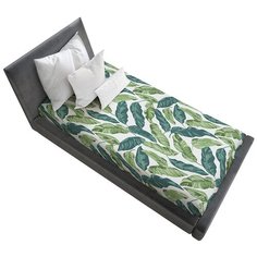 Простыня натяжная Ambesonne с принтом "Лиственная завеса", 90х200 см