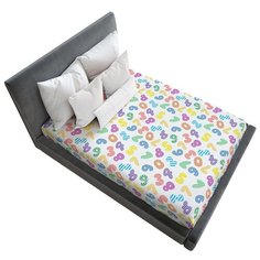 Простыня натяжная Ambesonne с принтом "Геометрические цифры", 180х200 см