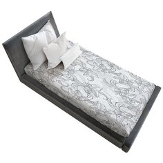 Простыня натяжная Ambesonne с принтом "Цветочный узор карандашом", 90х200 см